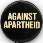 Against Apartheid button